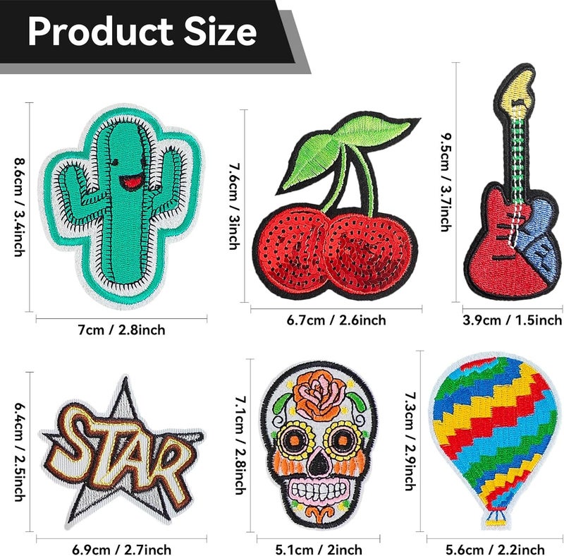 RF-patch 32Pcs Funny Iron on Patches, Embroidered Iron on/Sew on Patch for Clothes, Hats, Jackets, Jeans, Etc - Image 2